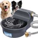 67OZ Automatic Dog Water Dispenser Patented Dog Water Bowl Dispenser Fits 3/4'' GHT Faucet Automatic Water Dispenser for Dogs Cats Chicken Waterer Outdoor Waterer Bowl Include 5Ft Water Hose