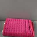 WOOMER Extra Large Heating Pad, Electric Heating Pad for Back Pain & Cramps Relief, Heat Pad with Multi-Color Option, Moist Heat Therapy Feature, Auto Shut-Off, Power Cords Storage Belt (12"  24", Magenta)