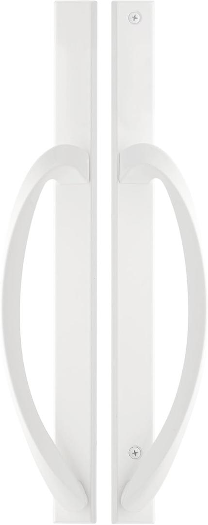 Rockwell Laguna Contemporary Dummy Sliding Patio Door Handleset in White Finish