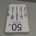 50 Piece Silverware Set Service for 10,Premium Stainless Steel Flatware Set,Mirror Polished Cutlery Utensil Set,Durable Home Kitchen Eating Tableware Set,Include Fork Knife Spoon Set,Dishwasher Safe