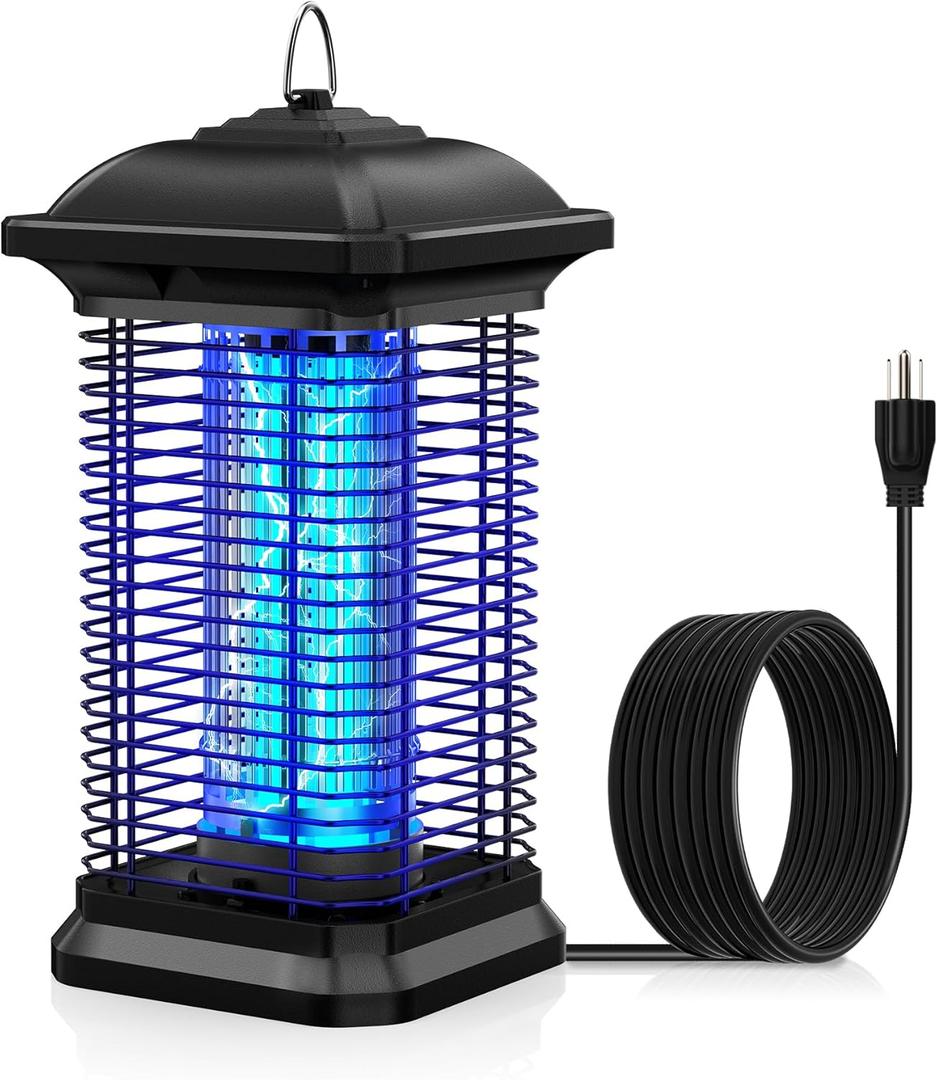 Bug Zapper for Outdoor & Indoor, 1/2 Acre Coverage Mosquito Lamp with 18W Bulb & 4400V High-Voltage, 100% Improvement in Mosquito Control Effect, Electric Fly Trap for Patio, Backyard, Home
1K+ bought in past month