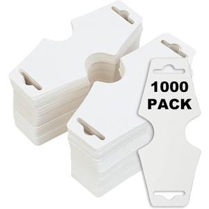 1000 Pack  Necklace Jewelry Bracelet Display Cards - Choker Display Cards, Easy and Simple for Display Your Jewelries, Necklace, Bracelets - Bulk 1000 Pack White