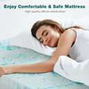 Sweetcrispy Mattress Topper King, 4 Inch Thick Memory Foam Gel Infused Cooling Toppers Pad for King Size Bed, Sleeper Sofa, RV, Camper, CertiPUR US Certified, Ventilated and Breathable