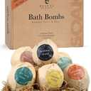 Bath Bombs Gift Set, USA Made with Organic & Natural Ingredients, Christmas Stocking Stuffers for Women & Men, Relaxing Spa Gifts, Wife Stocking Stuffers (1 Count (Pack of 6))