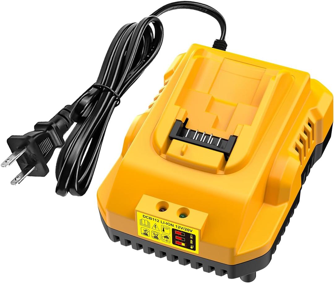 DCB112 20V MAX Battery Charger Replacement for Dewalt Battery Charger, Compatible with Dewalt 12V-20V Battery