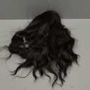 AISI HAIR Natural Brown Synthetic Curly Wavy Bob Wig with Bangs for Women, 21-23 Inches