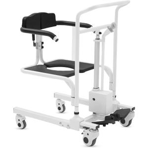 Electric Patient Lift Transfer Chair, Foldable Transfer Lift Chair,One-Button Lift Transfer Chair,Load-Bearing Capacity Exceeds 300 LB,Suitable for The Elderly and People with Mobility Difficulties