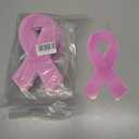 Niwkkhip Pink Ribbon Paper Card Cutouts Breast Cancer Awareness Cutouts for Women Charity Public and Social Event Supplies (200, Pink, Medium)