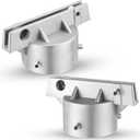 Hicarer 2 Pcs Street Name Sign Bracket for 2 3/8" Pole 5.5" Wide (3/16" Slot) Heavy Duty Street Name Sign Holder Round Aluminum Pole Bracket