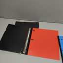 INFUN Telescoping 3 Ring Binder - 4PCS, Portable Plastic 3 Ring Binder with Telescoping Spine, Binders with Foldable Front Cover Holds 8.5"x11" Paper for School, Office, Homes (0.75 Inch, Red+pink+ Blue+green)