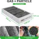 Cabin Air Filter Set Fits for Mercedes 2016-2019 GLE400 GLE350 GLE550e GLE43/GLE63 AMG; 2012-2015 ML350; 2017-2019 GLS450 GLS550; 2013-2016 GL450 GL550 GL63; Replace 1668300318 1668300218