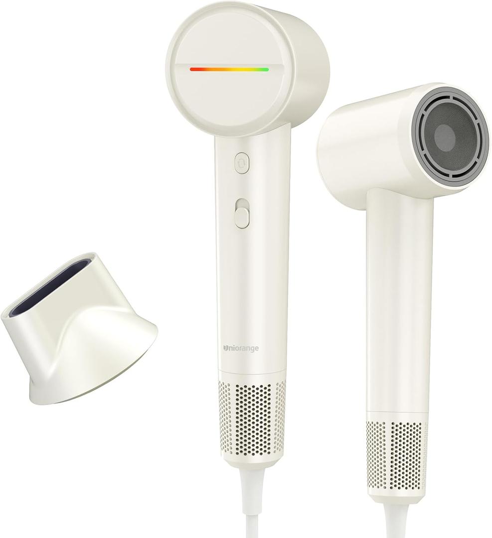 High Speed Hair Dryer 110000 RPM with 1 Billion Plasma Ions, Ionic Blow Dryer Frizz Free Fast Drying with Magnetic Diffuser for Curly Hair, Low Noise Lightweight Thermo Control Hair Dryer for Women