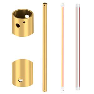 Mylarav 36Inch Gold Unthreaded Ceiling Fan Downrod with 6 Wires