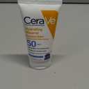 CeraVe 100% Mineral Sunscreen SPF 50, Face sunscreen With Zinc Oxide & Titanium Dioxide, Hyaluronic Acid + Niacinamide + Ceramides, Oil Free, Travel Size 2.5 oz