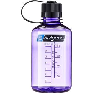 Nalgene Tritan Narrow Mouth BPA-Free Water Bottle (16oz) (Purple w/ Black Cap)