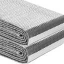 Reflective Insulation Roll 59inch x 10Ft Double Bubble Reflective Aluminum Foil Wrap Insulating Sheet Thermal Shield Radiant Barrier for Winter RV Window Thermal Cold Insulation Summer Heat - Silver