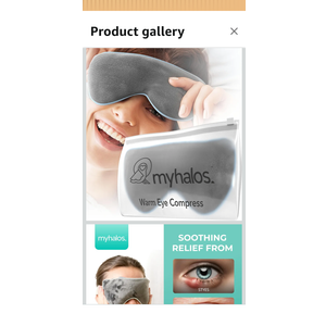 MyHalos® Heated Eye Mask for Dry Eyes - Steam Warm Compress for Eyes - Remove Styes, Chalazion Therapy Warming and Heating Pad Hot Compress - Moist Heat Mask for Blepharitis & MGD - FSA|HSA Eligible