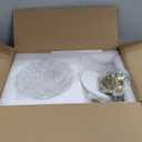 Gold Bathroom Vanity Light, 2-Light Brushed Gold Finish Vanity Light with Floral Clear Glass Shades, Retro Wall Mount Lighting for Bathroom, Dressing Table