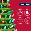 Joiedomi 15" Tabletop Prelit Ceramic Christmas Tree with 70 Multicolor Lights, Hand-Painted Ceramic Tabletop Christmas Tree with Extra Clear Top Star for Xmas Holiday Indoor Decorations (Green)