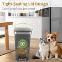 Small Bathroom Trash Can with Lid and 3 Rolls Trash Bags, Step Pedal Wastebasket Plastic Garbage Can with Pop-Up Lid 2.6 Gallon Bin for Kitchen, Bedroom, Office, Dorm, Laundry, Toilet, Rv,Dark Grey