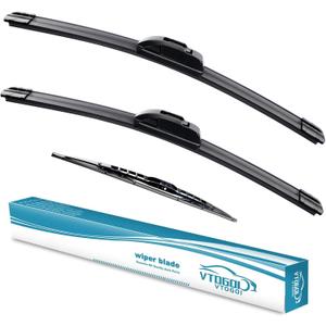 OEM Windshield Wiper Blades Replacement for Hyundai Santa Fe 2005 2006, All Weather Original Factory Quality Front & Rear Wipers Set 24"+20"+13" (Pack of 3)