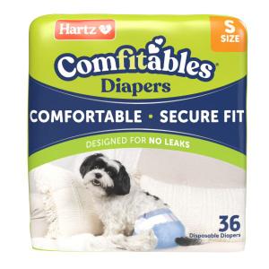 Hartz Disposable Dog Diapers, Comfortable & Secure Fit, Easy to Put On, Size S 36 count