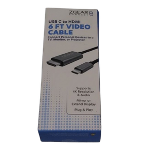 Zgear USB-C to HDMI Cable 6 Foot Supports 4K Resolution & Audio Plug & Play
