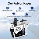 DOUBLE D LC3013 Ink Cartridges Compatible Replacement for Brother LC3013 LC3011 High Yield for Brother MFC-J491DW MFC-J497DW MFC-J895DW MFC-J690DW Printer (3 Black,2 Cyan,2 Magenta,2 Yellow) 9 Pack