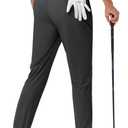 MAGCOMSEN Men's Golf Pants Stretch Joggers with Zipper Pockets Work Casual Slack for Men (Gray)
