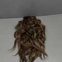 NAYOO Clip in Hair Extensions for Women 14 Inch Short Wavy Curly Dark Brown Mix Blonde Hairpieces Full Head Synthetic Hair Hairpieces(6PCS, Dark Brown Mix Blonde)