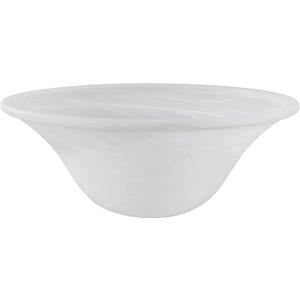 Aspen Creative 23517-11, Alabaster Replacement Glass Shade for Medium Base Socket Torchiere Lamp, Swag Lamp and Pendant & Island Fixture, 12-1/4" Diameter x 4-3/4" Height