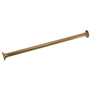72 in. Straight Shower Rod with Flanges in Polished Brass 4100-72-PB