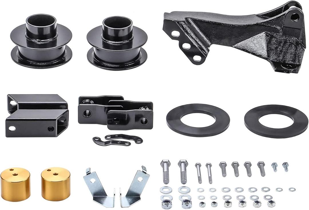 2.5" Leveling Lift Kits for 2011-2023 F250/F350/F450, Suspension Lift Kit 2.5'' Front Strut Coil Spacer with Track Bar Relocation Bracket for F250/F350/F450 Super Duty 4WD Trucks