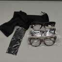 3 Pack Bifocal Reading Glasses for Women Men Classic Clear Top Bi-focal Readers Full Lenses Dual Focal Eyeglasses+2.50