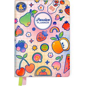 Passion Planner Weekly 2025-2026 Mid-Year Monday Goal-Oriented Agenda, 52-Week Appointment Calendar, Reflection Journal (Fruit for Thought, Small 5.8" x 8.3")