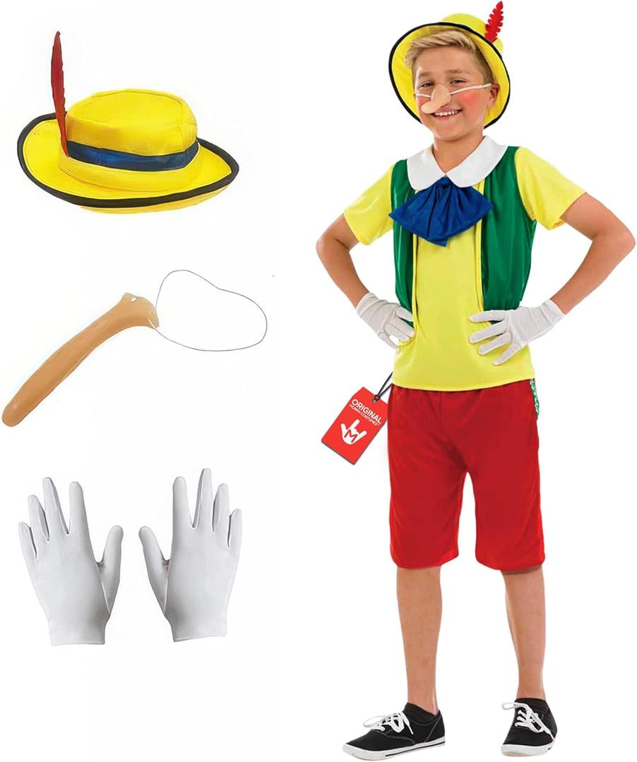 fun shack Fairytale Puppet Costume Kids, Book Characters Costumes for Kids, Storybook Character Costumes (Medium, Yellow)