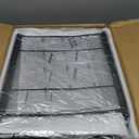 Double Rods Clothes Rack for Hanging Clothes, Heavy Duty Rolling Clothing Rack with Wheels, Freestanding Garment Racks with Oxford Bottom Shelf and Mesh Bottom Shelf for Bedroom Laundry Living Room