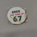 3pcs Six Seven Christmas Ornament，67 Acrylic Ornament, Funny 67 Meme Ornament，Santa Ornaments for Christmas Tree, Funny Teen Gift