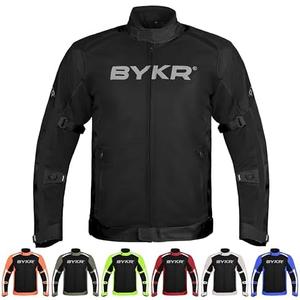 BYKR Mesh Motorcycle Jacket For Men Dual Sports Adventure Breathable Riding Protective Motorbike Jackets Enduro CE Armored