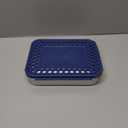 LunchBots Large Cinco Stainless Steel Lunch Container - Five Section Design Holds a Variety of Foods - Metal Bento Box - Dishwasher Safe - Stainless Lid - Blue Dots