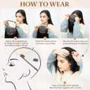 Lace Front Hair Toppers with Band for Women 5.5x4 Pre-cut Closed Lace Hairline Synthetic Straight Hair Wear and Go Glueless Toppers for Beginners Bernstein