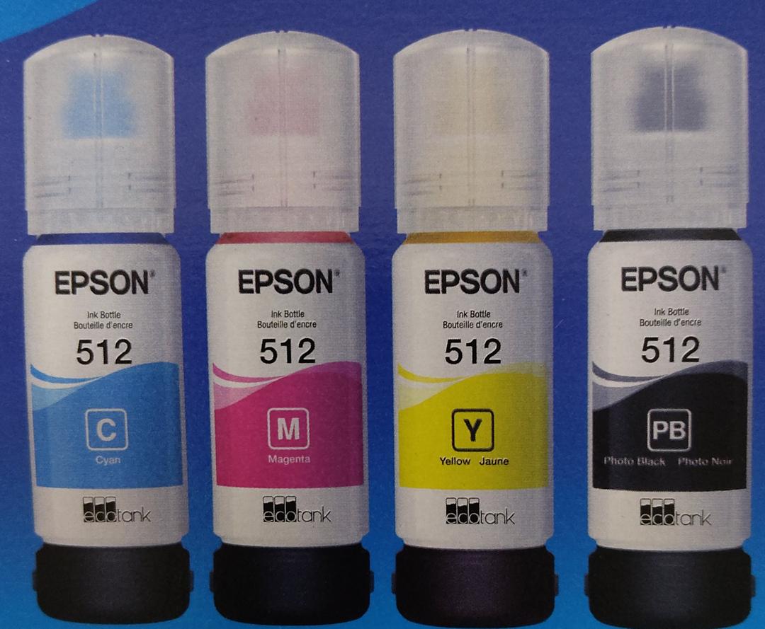 EPSON 512 EcoTank Ink Ultrahigh Capacity Bottle Color Combo Pack (T512520S) Works with EcoTank ET2720, ET2800, ET2803, ET2840, ET4700, ET4800, ET4810