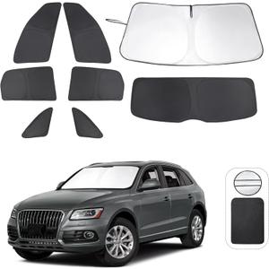 TINGLU Window Shades for Audi Q5 2009-2017/2014-2017 Audi SQ5 Accessories Car Side Full Windows Windshield Sun Shade Sun UV Rays & Privacy Protection for Camping,Napping,and Relaxing 8PCS