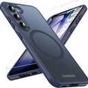 OWKEY for Galaxy S23 Case 6.1'', Magnetic Samsung Galaxy S23 Case for Magsafe with Screen Protector, [Military Grade Protection] Shockproof Phone Cover S23 Case Protective Case for Samsung S23, Blue