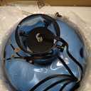 Blue Hammered Glass Pendant Light 10-Inch Wide Single Dome Light Fixture, 1-Light E26 Ceiling Hanging Lamp for Kitchen Island, Dining Room, Hallway