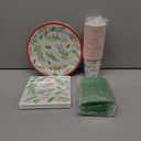 Sustainable Greetings Juvale 144 Piece Christmas Party Plates, Napkins, Cups, Cutlery with Holly Berry and Leaves Design (Serves 24) - Paper Plates - Christma Napkin