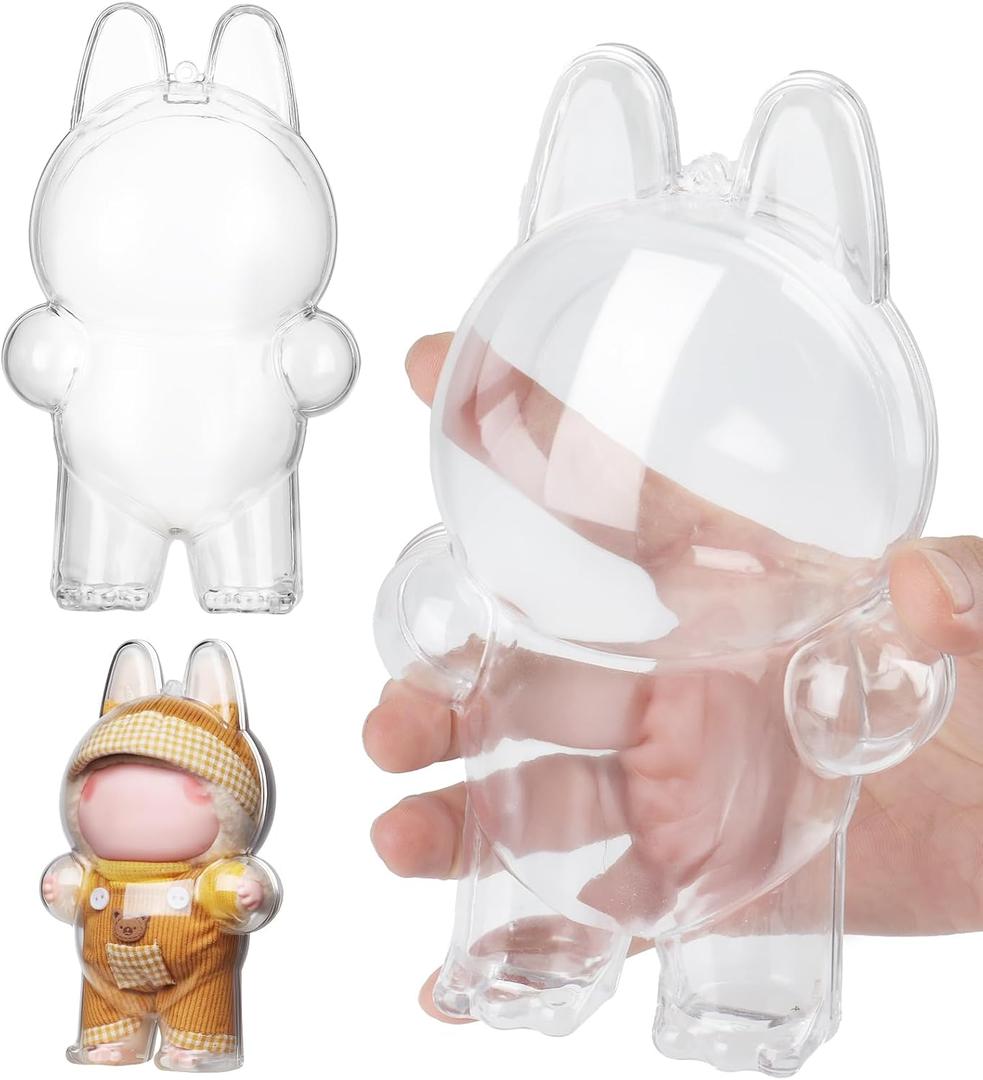 Protective case for Doll,Clear Display Box with Chain, 6.7 Inch
