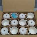 BTaT- Porcelain Stackable Coffee Mugs, 12 Pack, 12 oz, White, Ceramic Coffee Cups, Dishwasher and Microwave Safe