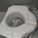 Drive Medical 2-in-1 Raised Toilet Seat with Removable Padded Arms - Elevated Bathroom Safety Support - Secure Locking Attachment - Easy Height Assistance - Durable Construction, Standard Toilets