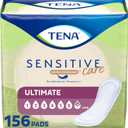 TENA Incontinence Pads, Bladder Control & Postpartum for Women, Ultimate Absorbency, Long Length, Sensitive Care - 156 Count